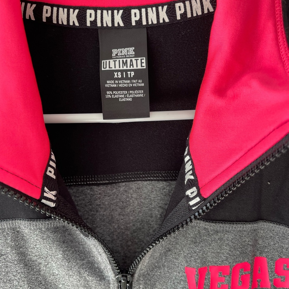 Victoria's Secret Pink and Black Ultimate Jacket and leggings